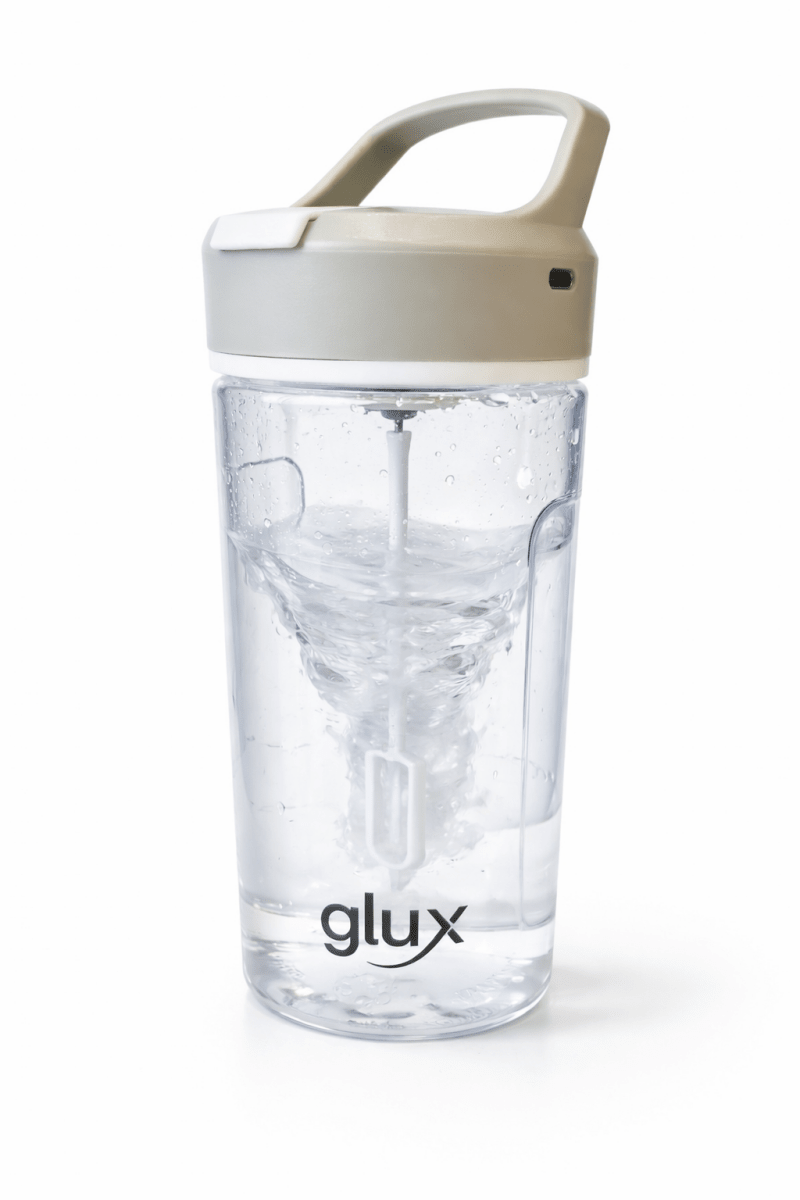 GluX electric shaker bottle – lump-free mixing at the touch of a button