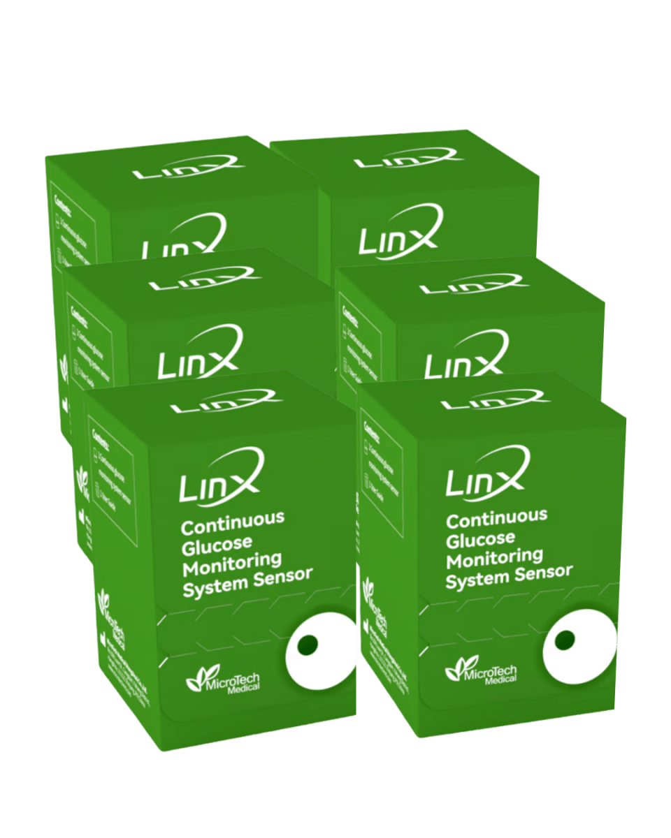 GluX glükóz monitorozó CGM szenzor 3 hónapos csomag (6db) - GluX