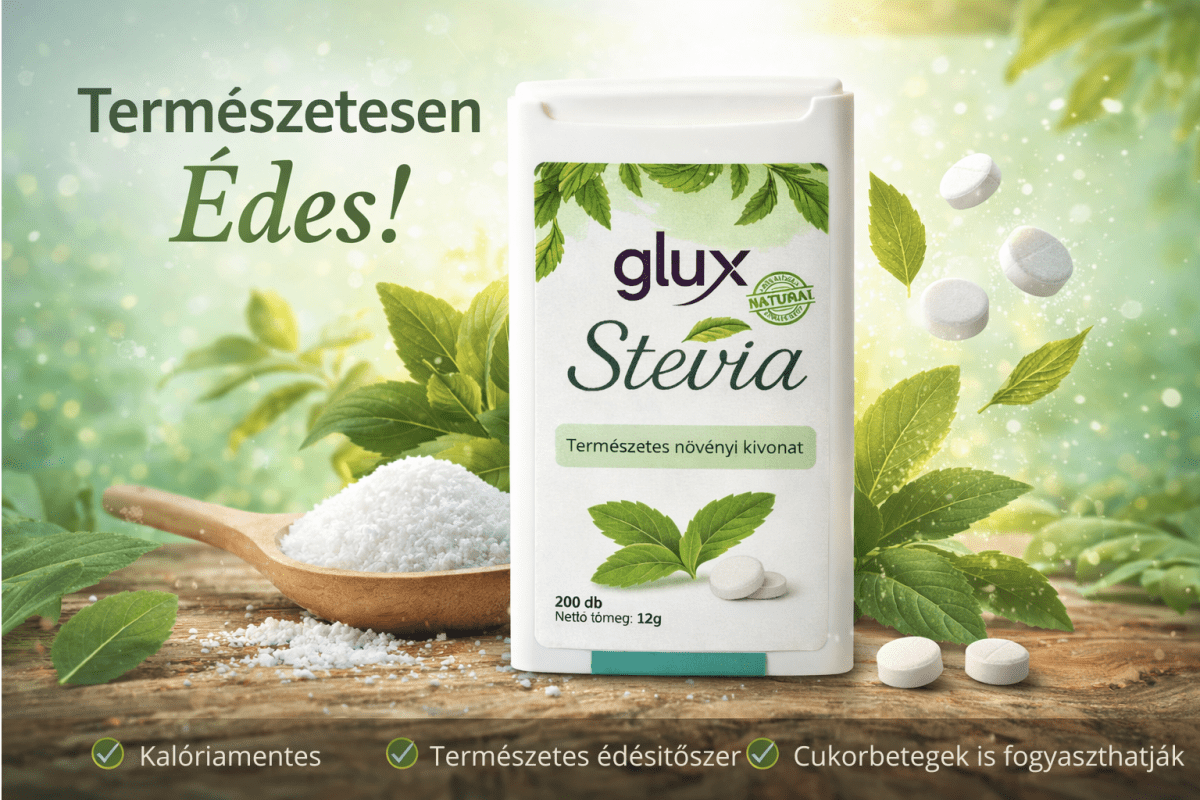 GluX Stevia tabletta – természetes édesség kompromisszumok nélkül - GluX