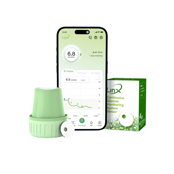 LinX folyamatos cukormérő szenzor glükózmonitor (CGM) szenzor (havi feliratkozással) + ajándék - GluX