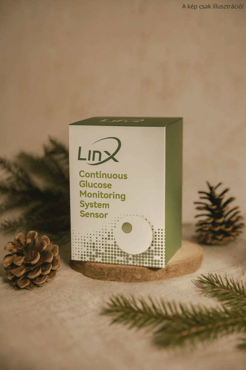 LinX folyamatos cukormérő szenzor glükózmonitor (CGM) szenzor (havi feliratkozással) + ajándék - GluX