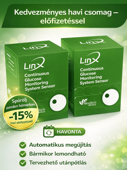 LinX szenzor havi feliratkozással kedvezményes csomag - GluX